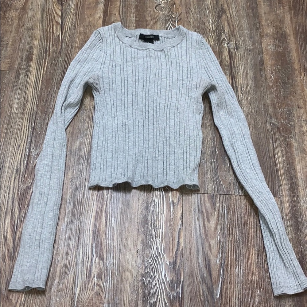 Forever 21 Cropped Rib Sweater